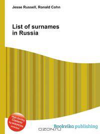 List of surnames in Russia