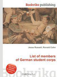 List of members of German student corps