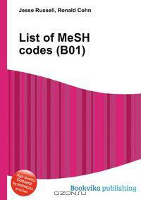 List of MeSH codes (B01)