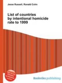 List of countries by intentional homicide rate to 1999