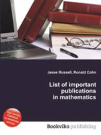 List of important publications in mathematics