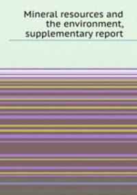 Mineral resources and the environment, supplementary report