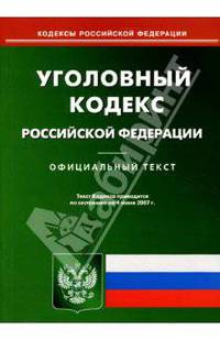 Уголовный кодекс Российской Федерации: По состоянию на 04.06.07