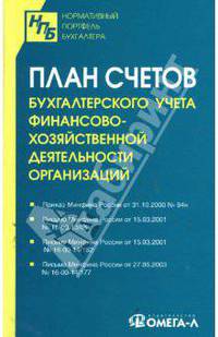 План счетов бухгалтерского учета финансово-хозяйственной деятельности организаций