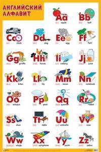 Английский алфавит. Плакат для детей 3-7 лет