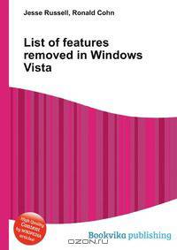 List of features removed in Windows Vista