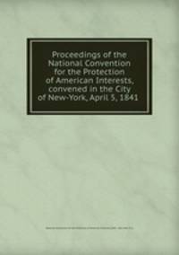 Proceedings of the National Convention for the Protection of American Interests, convened in the City of New-York, April 5, 1841