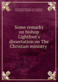 Some remarks on bishop Lightfoot