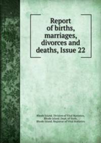 Report of births, marriages, divorces and deaths, Issue 22