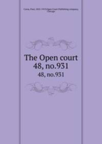 The Open court. 48, no.931