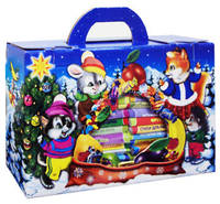 Книжки-игрушки. Портфель "С Новым годом!" (синий)