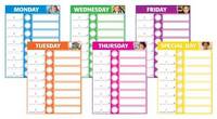 Daily Schedule Bulletin Board (6 write-on/wipe-off charts) ***