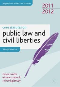 Core Statutes on Public Law and Civil Liberties: 2011-12
