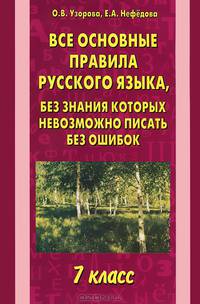 Все основные правила русского языка, без знания которых невозможно писать без ошибок. 7 класс