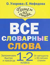 Все словарные слова. 1-2 классы