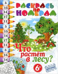 Раскрась по номерам. Что растет лесу?