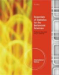 Essentials Of Statistics For Behavioral Sciences