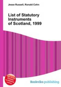 List of Statutory Instruments of Scotland, 1999