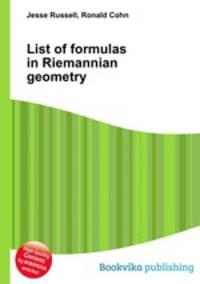List of formulas in Riemannian geometry