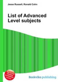List of Advanced Level subjects