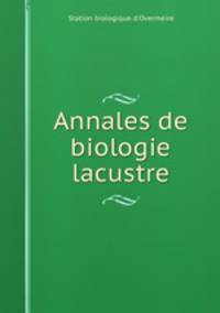 Annales de biologie lacustre