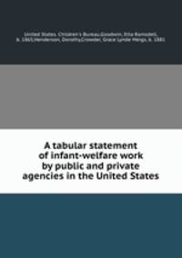 A tabular statement of infant-welfare work by public and private agencies in the United States