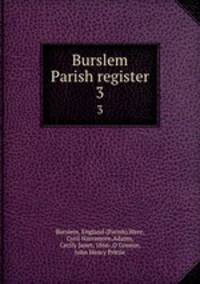 Burslem Parish register. 3