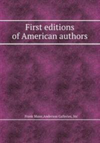 First editions of American authors