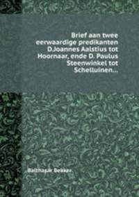 Brief aan twee eerwaardige predikanten D.Joannes Aalstius tot Hoornaar, ende D. Paulus Steenwinkel tot Schelluinen...
