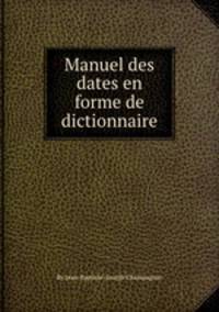 Manuel des dates en forme de dictionnaire