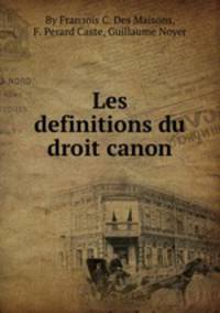 Les definitions du droit canon