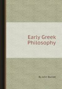 Early Greek Philosophy