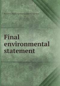 Final environmental statement