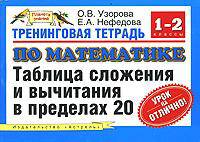 Тренинговая тетрадь по математике: таблица сложения и вычитания в пределах 20: 1-2-й классы