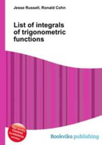 List of integrals of trigonometric functions