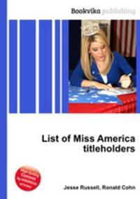 List of Miss America titleholders