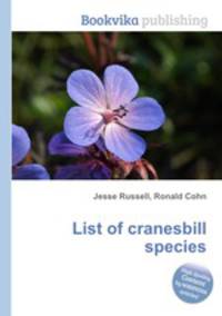 List of cranesbill species