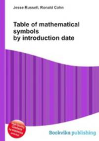 Table of mathematical symbols by introduction date