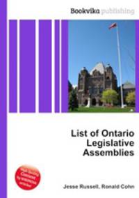 List of Ontario Legislative Assemblies