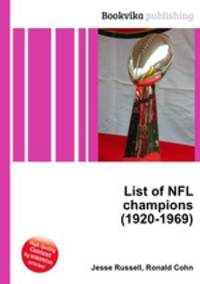 List of NFL champions (1920-1969)