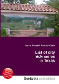 List of city nicknames in Texas