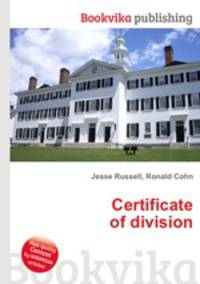 Certificate of division