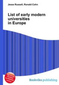 List of early modern universities in Europe