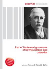 List of lieutenant governors of Newfoundland and Labrador