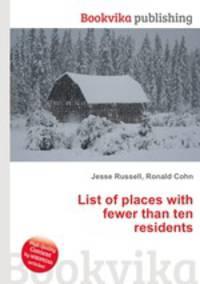 List of places with fewer than ten residents