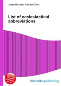 List of ecclesiastical abbreviations
