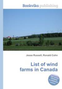 List of wind farms in Canada