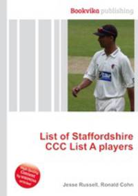 List of Staffordshire CCC List A players