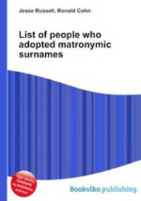List of people who adopted matronymic surnames