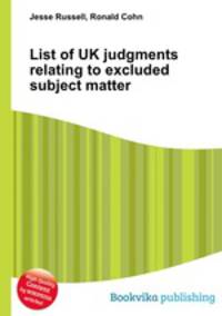 List of UK judgments relating to excluded subject matter